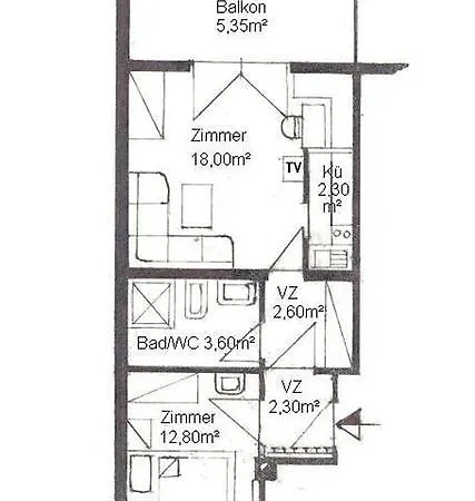 Apartmán Haus Bergblick Bad Kleinkirchheim Pokoj fotografie
